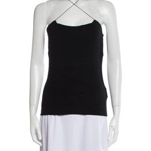 T by Alexander Wang Black Crossback Tank Top